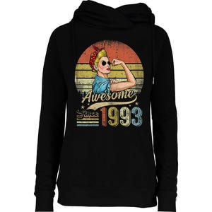 Wom.e.ns 30 Year Old Awesome Since 1993 30th Birthday Gifts Wom.e.n Womens Funnel Neck Pullover Hood