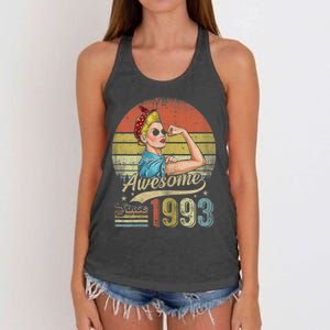 Wom.e.ns 30 Year Old Awesome Since 1993 30th Birthday Gifts Wom.e.n Women's Knotted Racerback Tank