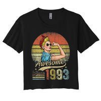 Wom.e.ns 30 Year Old Awesome Since 1993 30th Birthday Gifts Wom.e.n Women's Crop Top Tee