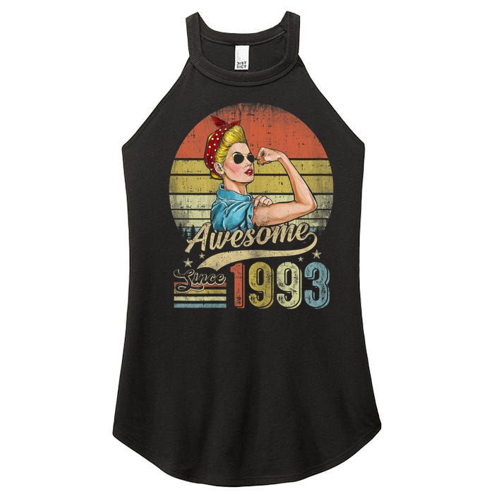 Wom.e.ns 30 Year Old Awesome Since 1993 30th Birthday Gifts Wom.e.n Women's Perfect Tri Rocker Tank