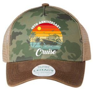 Wedding 49th Anniversary Cruise Trip Husband Wife Couple Legacy Tie Dye Trucker Hat