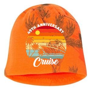 Wedding 49th Anniversary Cruise Trip Husband Wife Couple Kati - Camo Knit Beanie