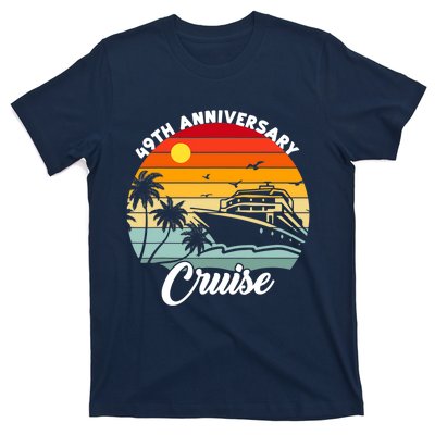 Wedding 49th Anniversary Cruise Trip Husband Wife Couple T-Shirt