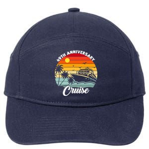 Wedding 49th Anniversary Cruise Trip Husband Wife Couple 7-Panel Snapback Hat