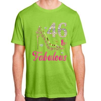 Womens 46 And Fabulous Funny 46th Birthday Cute Gift Beautiful Fun Adult ChromaSoft Performance T-Shirt