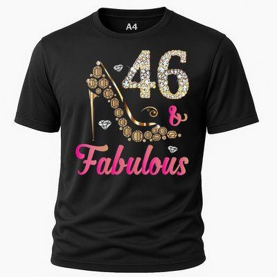 Womens 46 And Fabulous Funny 46th Birthday Cute Gift Beautiful Fun Cooling Performance Crew T-Shirt