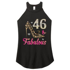 Womens 46 And Fabulous Funny 46th Birthday Cute Gift Beautiful Fun Women's Perfect Tri Rocker Tank