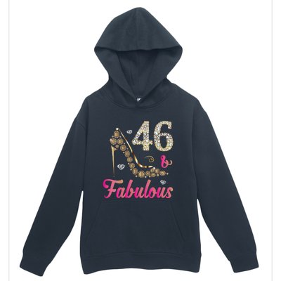 Womens 46 And Fabulous Funny 46th Birthday Cute Gift Beautiful Fun Urban Pullover Hoodie