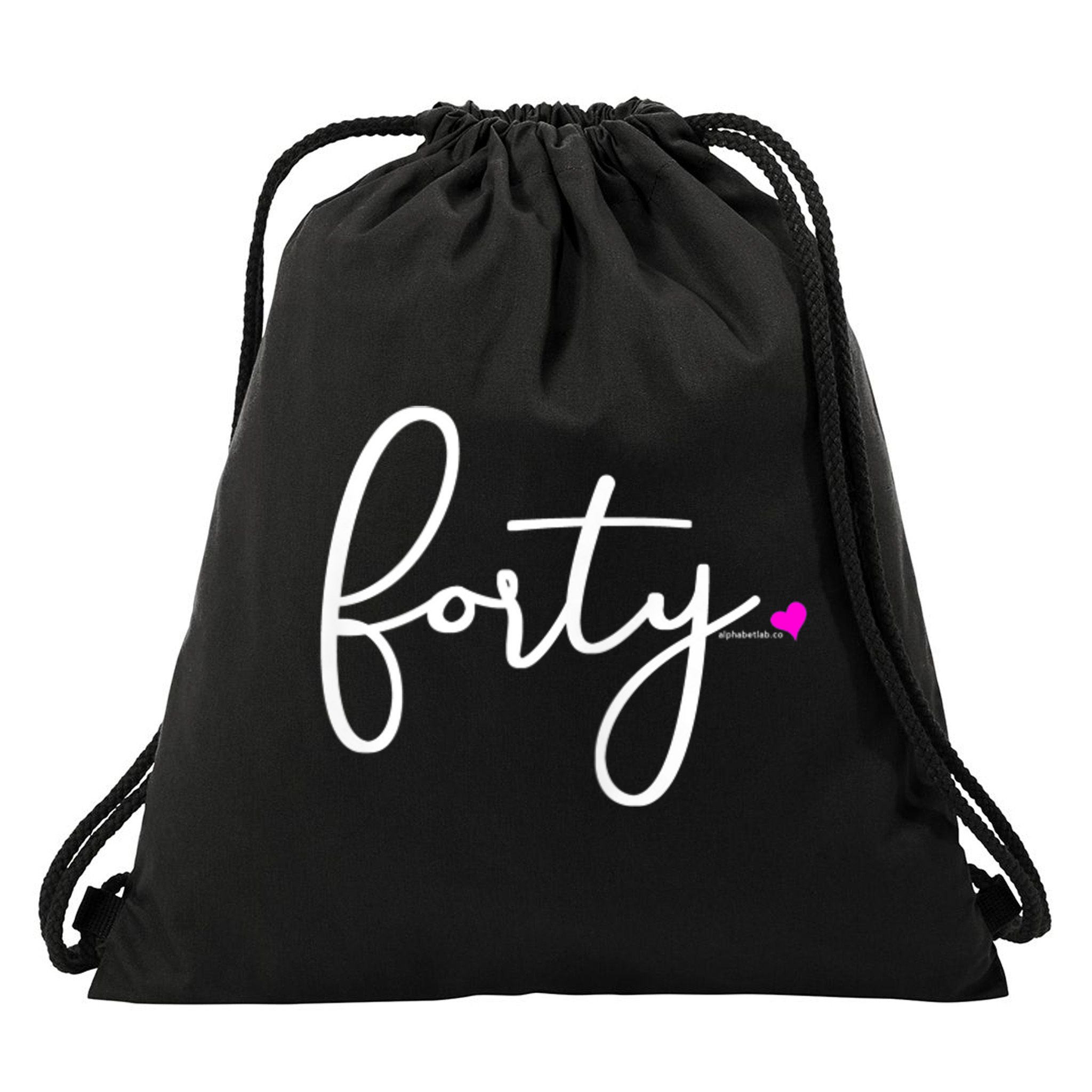Wom.e.ns 40th Birthday Gift Ideas for Her Wom.e.n  Party Forty Drawstring Bag