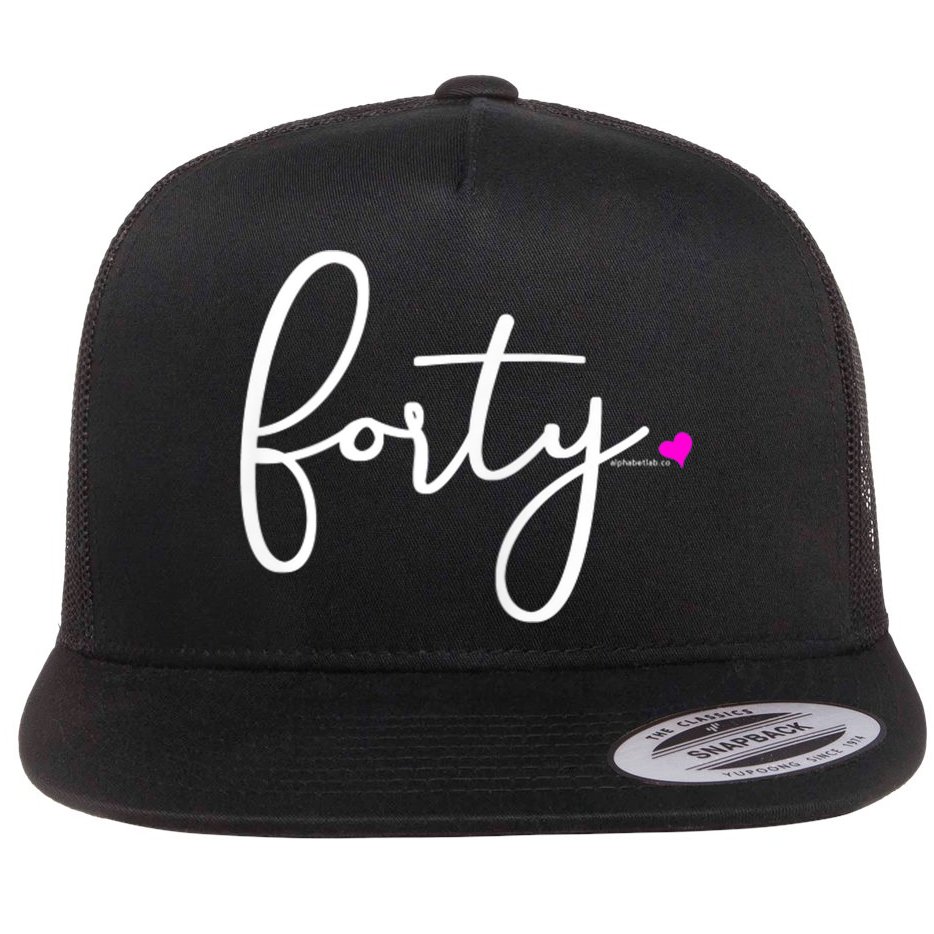 Wom.e.ns 40th Birthday Gift Ideas for Her Wom.e.n  Party Forty Flat Bill Trucker Hat