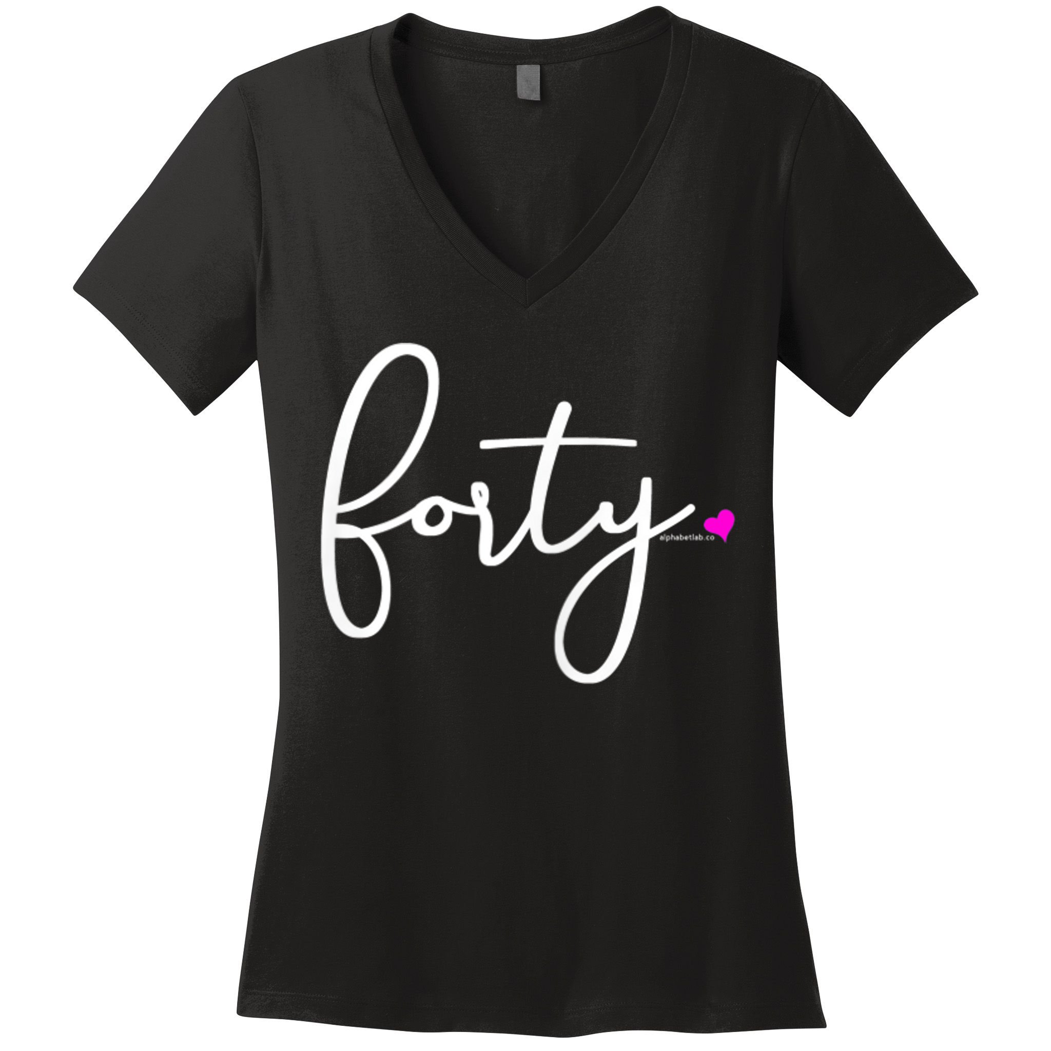 Wom.e.ns 40th Birthday Gift Ideas for Her Wom.e.n  Party Forty Women's V-Neck T-Shirt