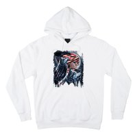 Wolf 4th Of July American Flag Hoodie