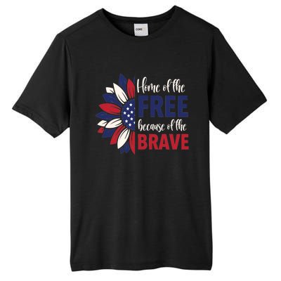 Wo 4th Of July Home Of The Free Because Of The Brave Usa Gift Tall Fusion ChromaSoft Performance T-Shirt