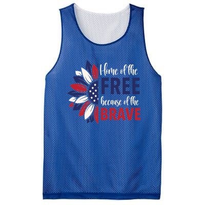 Wo 4th Of July Home Of The Free Because Of The Brave Usa Gift Mesh Reversible Basketball Jersey Tank