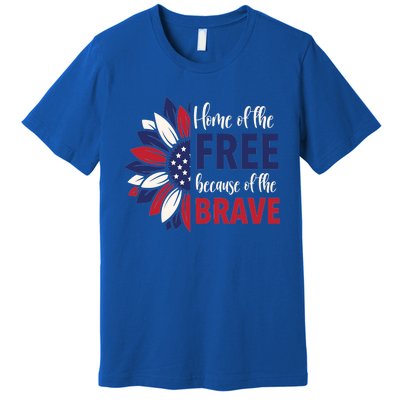 Wo 4th Of July Home Of The Free Because Of The Brave Usa Gift Premium T-Shirt