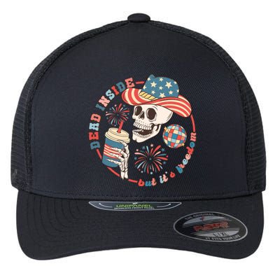 Western 4th Of July Funny Dead Inside But Its Freedom Gift Flexfit Unipanel Trucker Cap