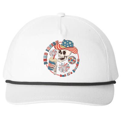 Western 4th Of July Funny Dead Inside But Its Freedom Gift Snapback Five-Panel Rope Hat