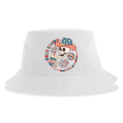 Western 4th Of July Funny Dead Inside But Its Freedom Gift Sustainable Bucket Hat