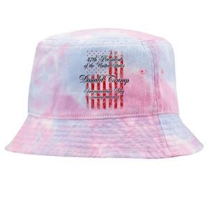 Women 47 President Donald Trump Inauguration Day 2025 Memorabilia Gift Tie-Dyed Bucket Hat