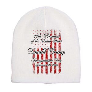 Women 47 President Donald Trump Inauguration Day 2025 Memorabilia Gift Short Acrylic Beanie