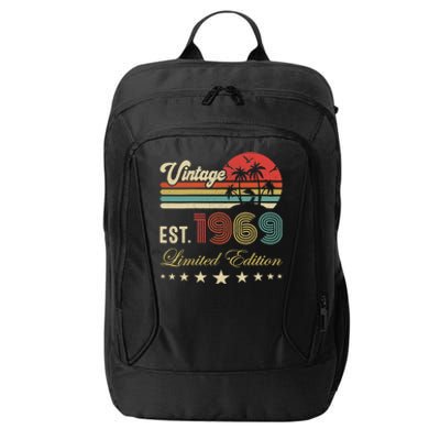 Wo 54th birthday born 1969 vintage limited edition 54 birthday V-Neck City Backpack