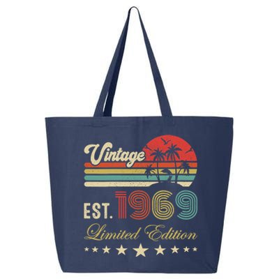 Wo 54th birthday born 1969 vintage limited edition 54 birthday V-Neck 25L Jumbo Tote