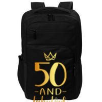 Womens 50th Birthday 50 And Fabulous Impact Tech Backpack