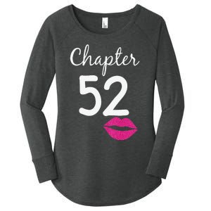 Womens 52nd Birthday Gift For Her Chapter 52 Years Old 52nd Bday Women's Perfect Tri Tunic Long Sleeve Shirt