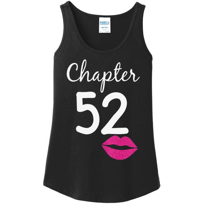 Womens 52nd Birthday Gift For Her Chapter 52 Years Old 52nd Bday Ladies Essential Tank