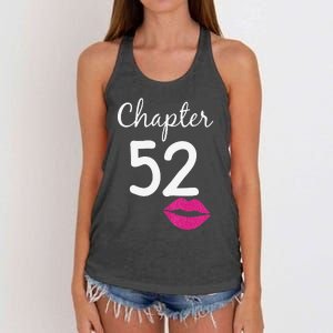 Womens 52nd Birthday Gift For Her Chapter 52 Years Old 52nd Bday Women's Knotted Racerback Tank