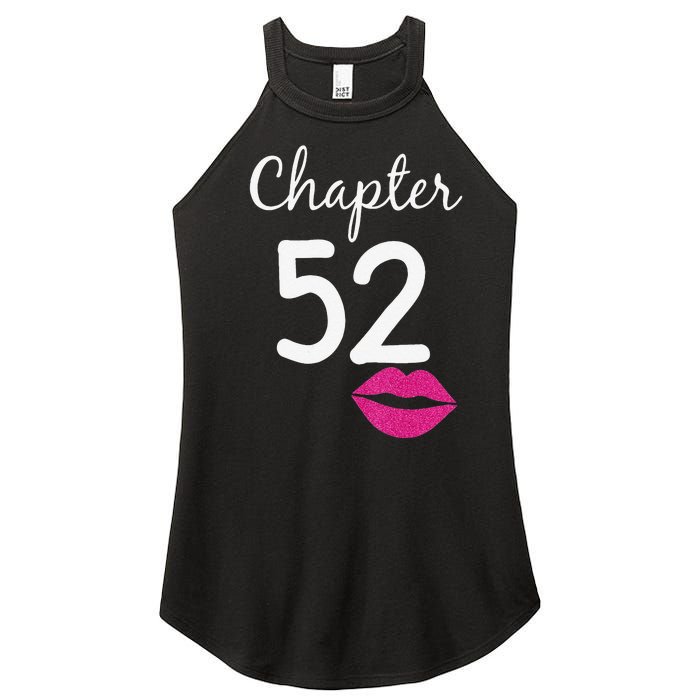 Womens 52nd Birthday Gift For Her Chapter 52 Years Old 52nd Bday Women's Perfect Tri Rocker Tank