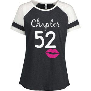 Womens 52nd Birthday Gift For Her Chapter 52 Years Old 52nd Bday Enza Ladies Jersey Colorblock Tee