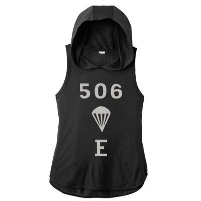 Ww2 506 Pir Easy Company Flag Ladies PosiCharge Tri-Blend Wicking Draft Hoodie Tank