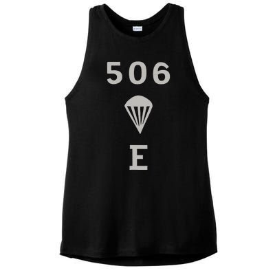 Ww2 506 Pir Easy Company Flag Ladies PosiCharge Tri-Blend Wicking Tank