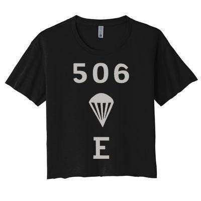 Ww2 506 Pir Easy Company Flag Women's Crop Top Tee