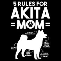 Womens 5 Rules For Akita Mom American Akita Inu VNeck 16 in Basic Backpack