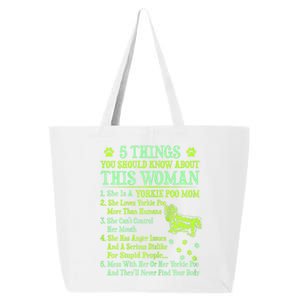 Wo 5 Things You Should Know About Yorkie Poo Mom Great Gift Funny Gift 25L Jumbo Tote