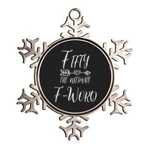 WoM.e.n.s 50 Year Old Gift Fifty The Ultimate F Word 50th Birthday Metallic Star Ornament