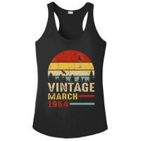 Womens 57 Years Old Retro Birthday Gift Vintage March 1964 Ladies PosiCharge Competitor Racerback Tank