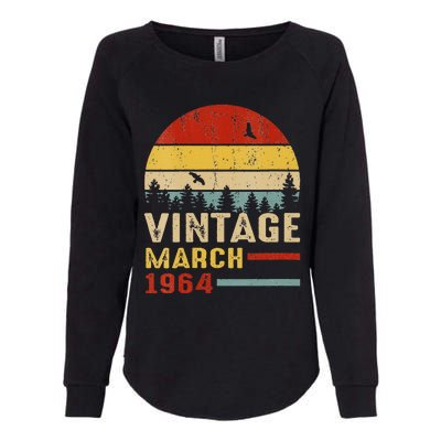 Womens 57 Years Old Retro Birthday Gift Vintage March 1964 Womens California Wash Sweatshirt