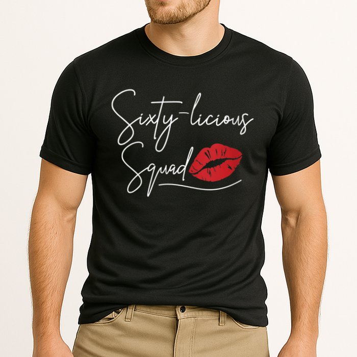 WoM.e.ns 60th Birthday, Sixty-licious Squad V-Neck Cooling Performance Crew T-Shirt