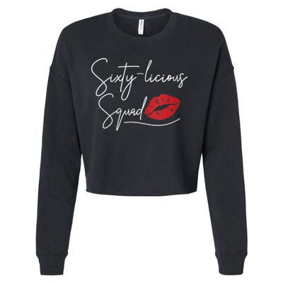 WoM.e.ns 60th Birthday, Sixty-licious Squad V-Neck Cropped Pullover Crew