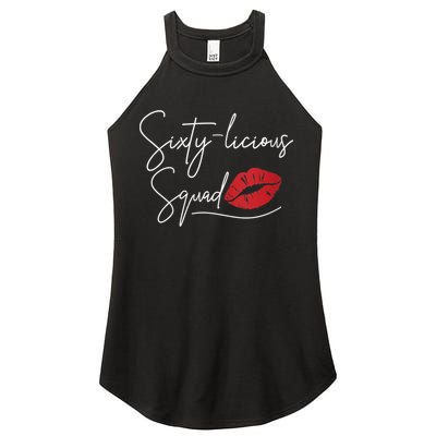 WoM.e.ns 60th Birthday, Sixty-licious Squad V-Neck Women's Perfect Tri Rocker Tank