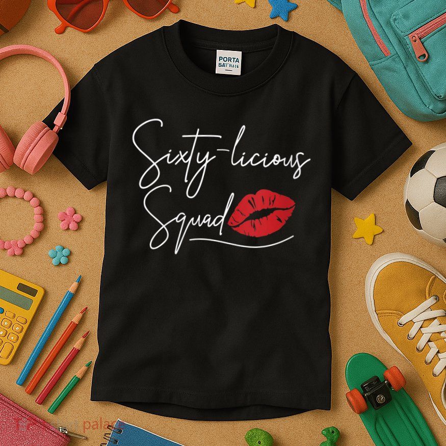 WoM.e.ns 60th Birthday, Sixty-licious Squad V-Neck Kids T-Shirt