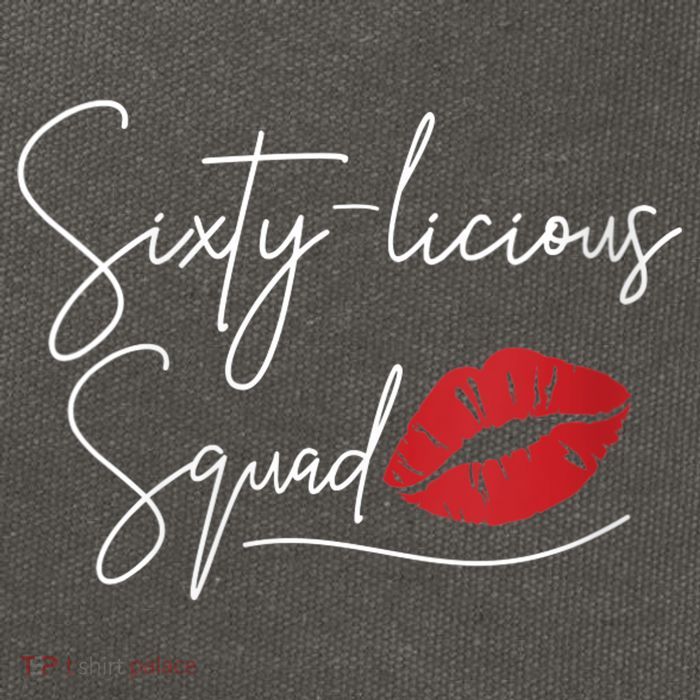 WoM.e.ns 60th Birthday, Sixty-licious Squad V-Neck Cotton Canvas Backpack