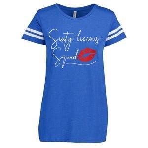 WoM.e.ns 60th Birthday, Sixty-licious Squad V-Neck Enza Ladies Jersey Football T-Shirt