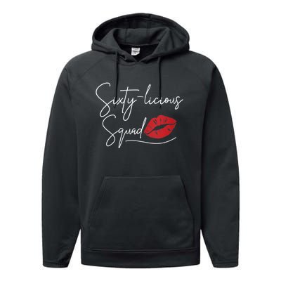 Wo 60th Birthday, Sixty-licious Squad Performance Fleece Hoodie