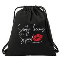Wo 60th Birthday, Sixty-licious Squad Drawstring Bag