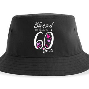 WoM.e.ns 60th Birthday Tee Gift and Blessed for 60 Years Birthday Sustainable Bucket Hat