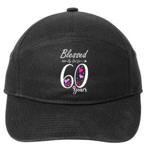 WoM.e.ns 60th Birthday Tee Gift and Blessed for 60 Years Birthday 7-Panel Snapback Hat